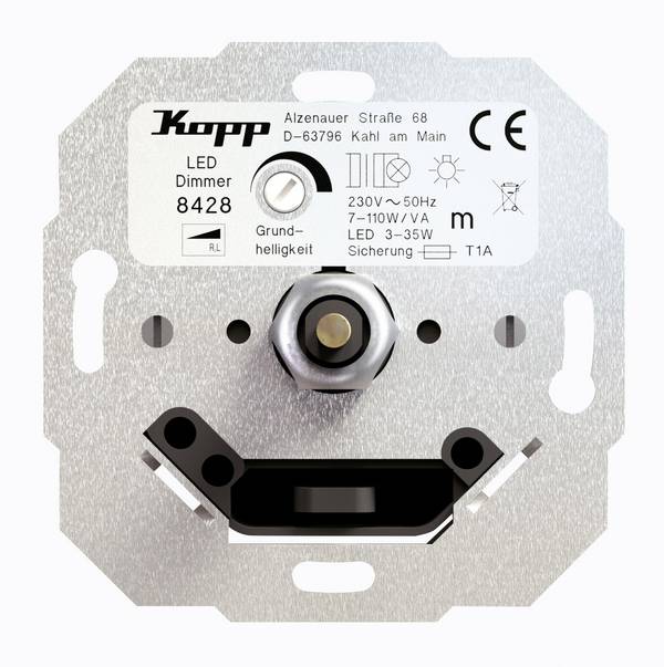 UP-Dimmereinsatz Phasenanschnitt 7-110W, Druck-/Wechsel, LED 3-35W
