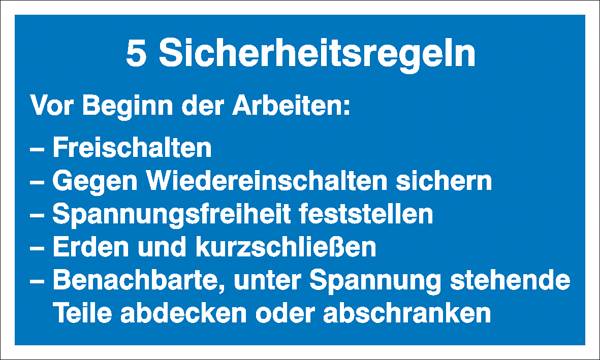 SafetyMarking 11.1312 Hinweisschild Sicherheitsregeln Aluminium (B x H) 400 mm x 250 mm    1 St.