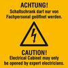 Warn-Kombischild Achtung Folie selbstklebend (B x H) 105 mm x 105 mm ISO 7010 1 St.