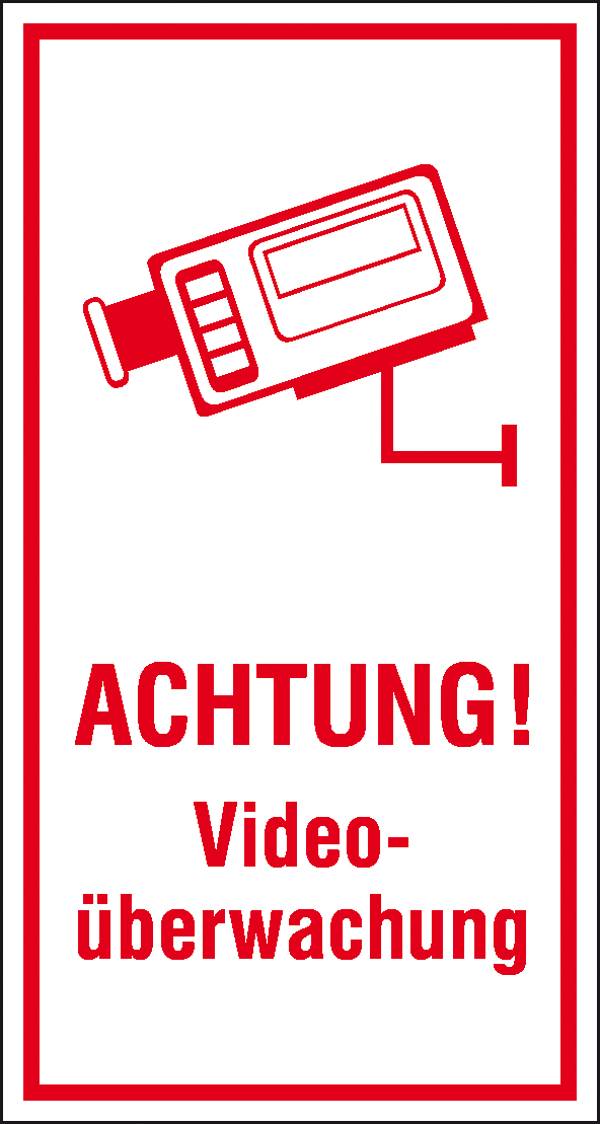 SafetyMarking 51.G5035 Hinweisschild Videoüberwachung Aluminium (B x H) 80 mm x 150 mm    1 St.