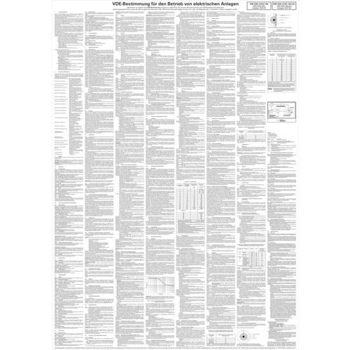SafetyMarking 43.A9010 Aushang VDE Allgemeine Bestimmungen für den Betrieb von elektrischen Anlagen Kunststoff (B x H) 6...