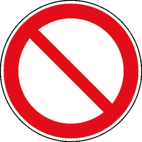 Verbotsschild Allgemeines Verbotszeichen, Hygiene und Abstand Aluminium (Ø) 400 mm ISO 7010 1 St.