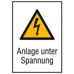 SAFETYMARKING Warn-Kombischild Achtung Folie selbstklebend (B x H) 131 mm x 185 mm ISO 7010 1 St. 21.1238