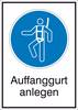 Gebotsschild Auffanggurt benutzen Aluminium (B x H) 131 mm x 185 mm ISO 7010 1 St.