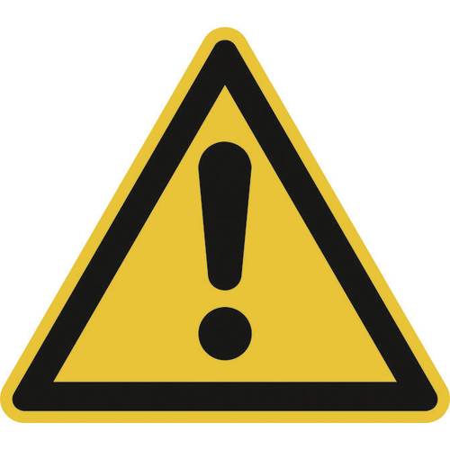 Warnschild Allgemeines Warnzeichen Folie selbstklebend 100 mm ISO 7010 1 St.