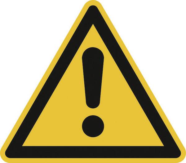 Warnschild Allgemeines Warnzeichen Folie selbstklebend   100 mm ISO 7010 1 St.