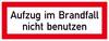 SafetyMarking 21.2630 Hinweisschild Aufzug im Brandfall nicht benutzen Folie selbstklebend (B x H) 297 mm x 105 mm 1 St.