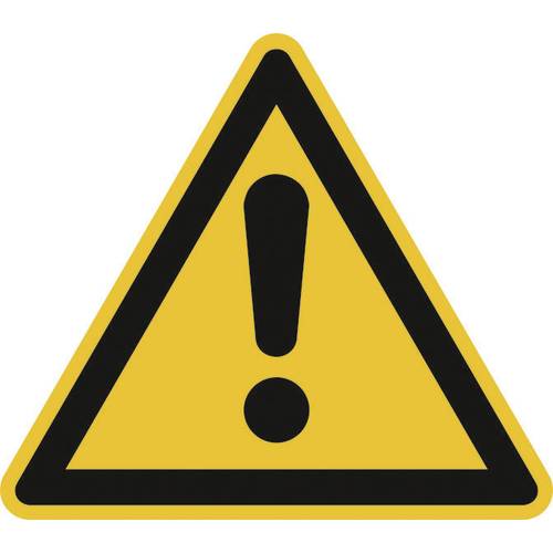 Warnschild Allgemeines Warnzeichen Folie selbstklebend 50 mm ISO 7010 10 St.