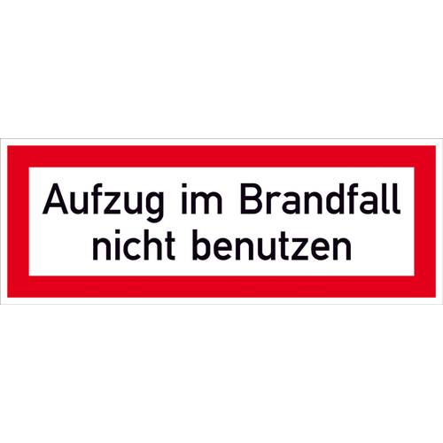 SafetyMarking 11.2630 Hinweisschild Aufzug im Brandfall nicht benutzen Aluminium (B x H) 297 mm x 105 mm 1 St.