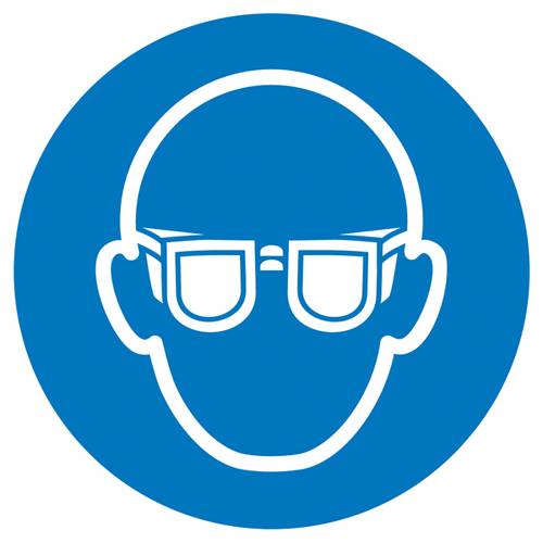 Thumbnail - Gebotsschild Augenschutz benutzen, Hygiene und Abstand Aluminium (Ø) 200 mm ISO 7010 1 St.