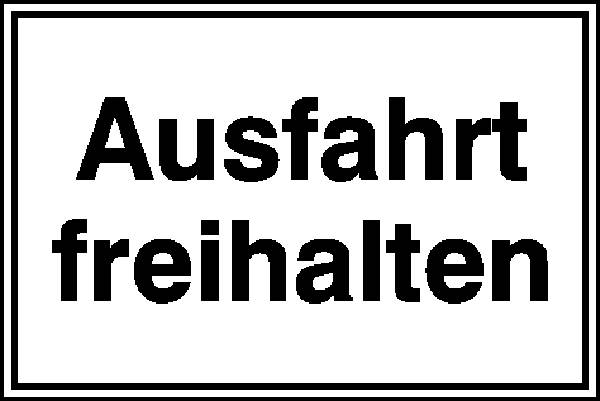SafetyMarking 11.5238 Hinweisschild Ausfahrt freihalten Aluminium (B x H) 250 mm x 150 mm 1 St.