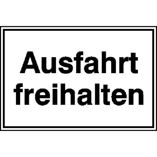 SafetyMarking 11.5238 Hinweisschild Ausfahrt freihalten Aluminium (B x H) 250 mm x 150 mm 1 St.