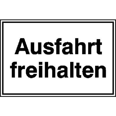 'Schild mit der Aufschrift: Ausfahrt freihalten.'