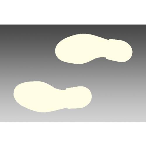 Fluchtweg-Leitmarkierung Aluminium rechter Fußabdruck SafetyMarking 17.7654 (B x H) 205 mm x 100 mm 1 St.