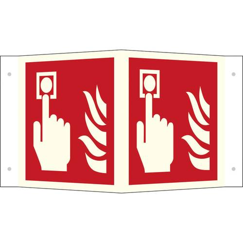 Thumbnail - Hinweisschild Brandmelder Aluminium (B x H) 200 mm x 200 mm ISO 7010 1 St.