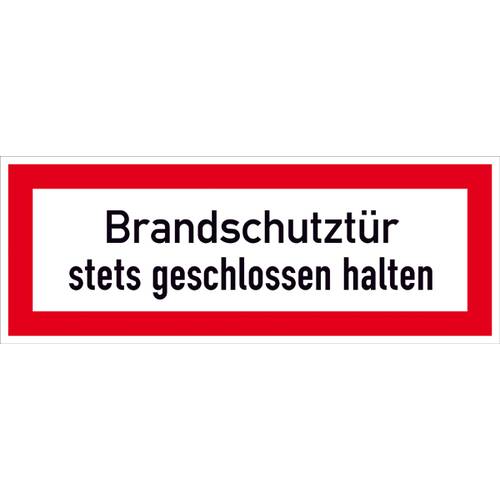 Thumbnail - SafetyMarking 21.2546 Hinweisschild Brandschutztür stets geschlossen halten Folie selbstklebend (B x H) 297 mm x 105 mm ...