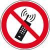 Verbotsschild Eingeschaltetete Mobiltelefone verboten Folie selbstklebend (Ø) 100 mm ISO 7010 1 St.