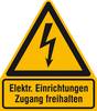 Warn-Kombischild Achtung Folie selbstklebend (B x H) 210 mm x 238 mm ISO 7010 1 St.