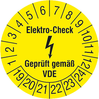 Elektro-Check-Prüfplakette