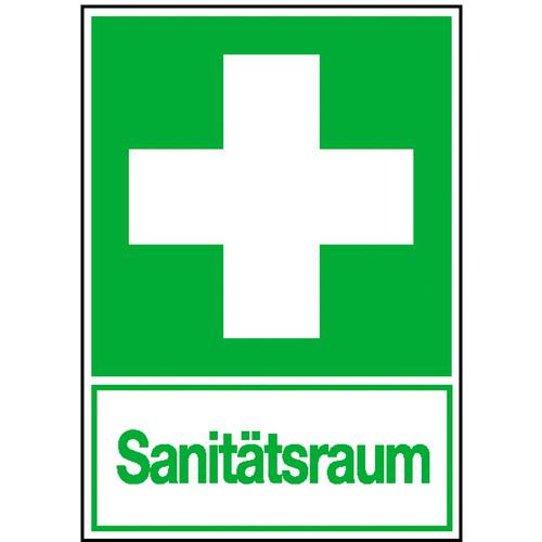 SafetyMarking 38.0073 Hinweisschild Erste Hilfe Sanitätsraum Folie selbstklebend (B x H) 200 mm x 300 mm ISO 7010 1 St.