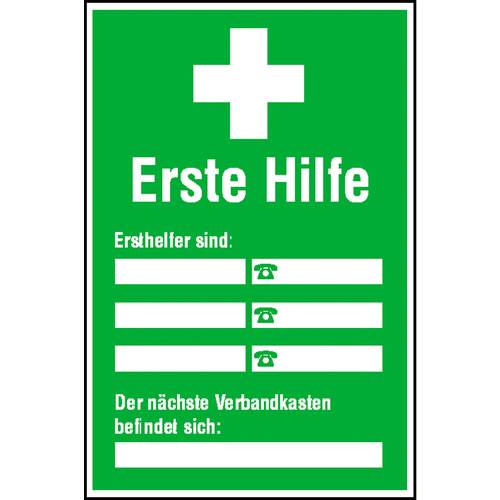 SafetyMarking 43.0092 Aushang Erste Hilfe Ersthelfer Verzeichnis Kunststoff (B x H) 200 mm x 300 mm 1 St.