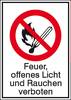 Verbotsschild Feuer, offenes Licht und Rauchen verboten Folie selbstklebend (B x H) 105 mm x 148 mm ISO 7010 1 St.