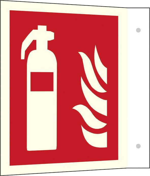 Brandschutzschild Feuerlöscher Aluminium (B x H) 200 mm x 200 mm ISO 7010 1 St.
