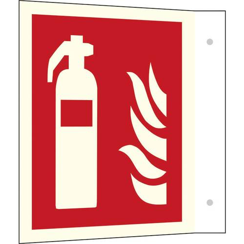 Brandschutzschild Feuerlöscher Aluminium (B x H) 200 mm x 200 mm ISO 7010 1 St.