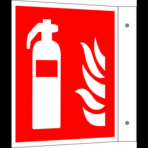 Brandschutzschild Feuerlöscher Aluminium (B x H) 300 mm x 300 mm ISO 7010 1 St.
