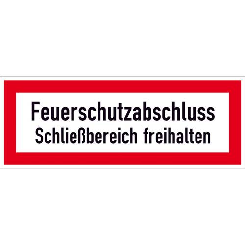 SafetyMarking 11.2863 Hinweisschild Feuerschutzabschluss Schließbereich freihalten Aluminium (B x H) 297 mm x 105 mm 1 S...
