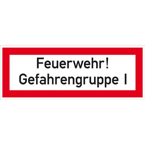 SafetyMarking 11.2640 Hinweisschild Feuerwehr! Gefahrengruppe I Aluminium (B x H) 297 mm x 105 mm 1 St.