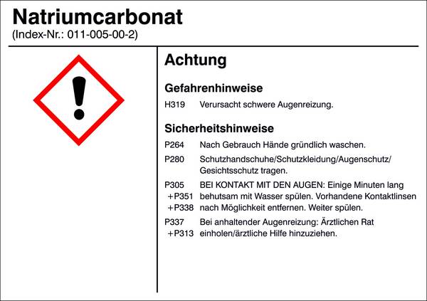SafetyMarking 21.B1200.14 Gefahrstoffetikett G014 Natriumcarbonat Folie selbstklebend (B x H) 105 mm x 74 mm    1 St.