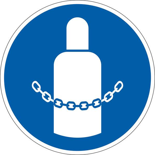 Gebotsschild Glasflaschen sichern Folie selbstklebend (Ø) 100 mm  ISO 7010 1 St.