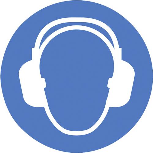 Gebotsschild Gehörschutz benutzen Folie selbstklebend (Ø) 200 mm ISO 7010 1 St.