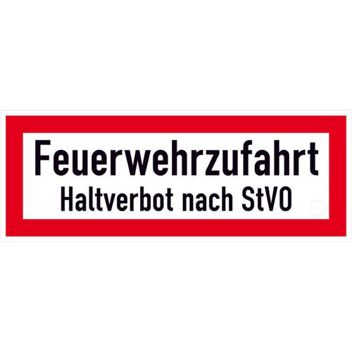 SafetyMarking 12.2651 Hinweisschild Feuerwehrzufahrt Haltverbot nach StVO Aluminium (B x H) 594 mm x 210 mm 1 St.