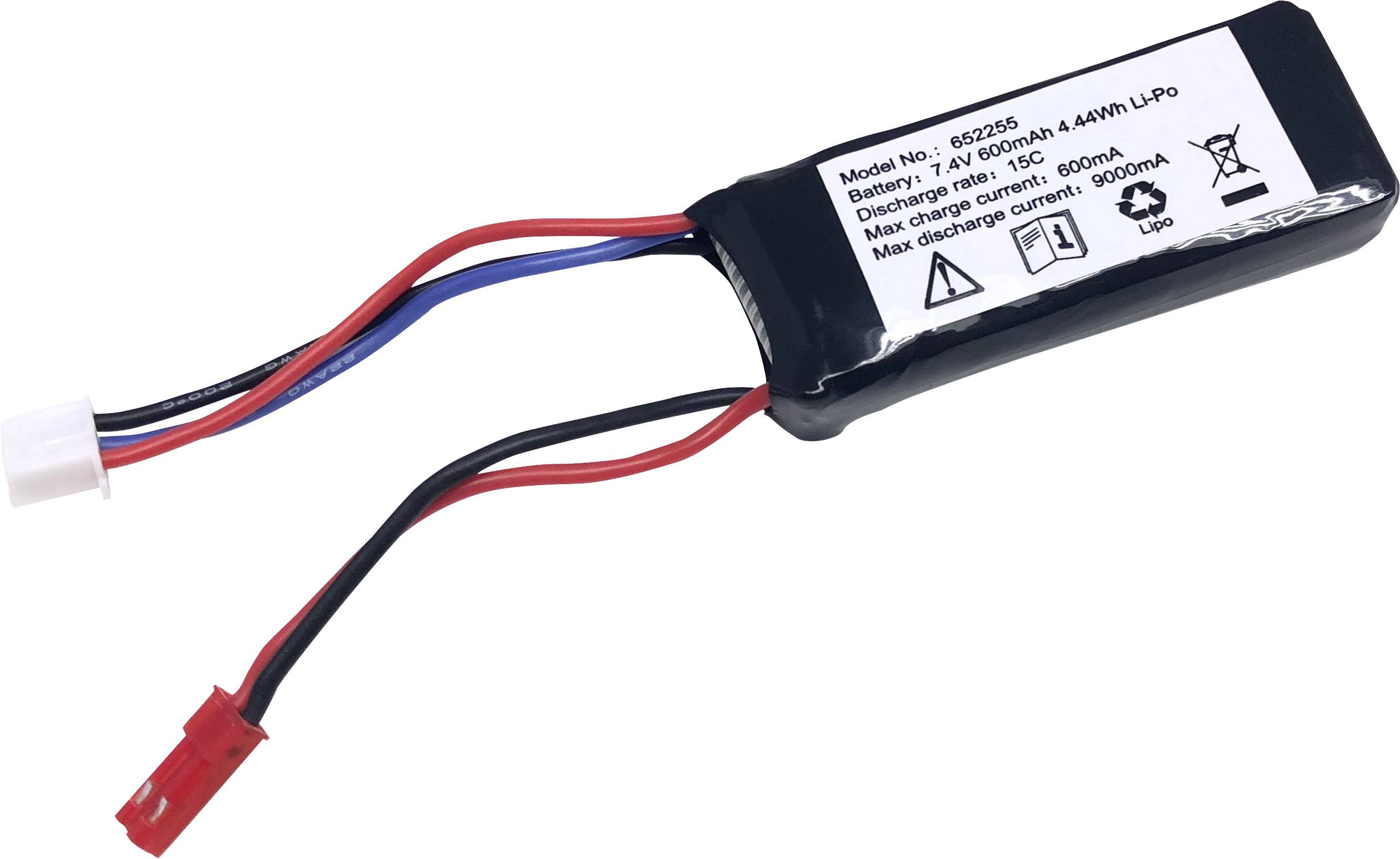 CONRAD Reely Modellbau-Akkupack (LiPo) 7.4 V 600 mAh Zellen-Zahl: 2 15 C Softcase BEC-Buchse