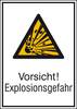 Warn-Kombischild Vorsicht! Explosionsgefahr Folie selbstklebend (B x H) 131 mm x 185 mm ISO 7010 1 St.