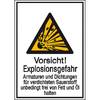 Warn-Kombischild Vorsicht! Explosionsgefahr Folie selbstklebend (B x H) 131 mm x 185 mm ISO 7010 1 St.