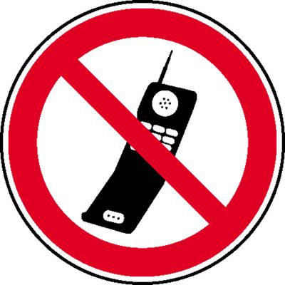 Verbotsschild Handy benutzen verboten Folie selbstklebend (Ø) 100 mm   1 St.