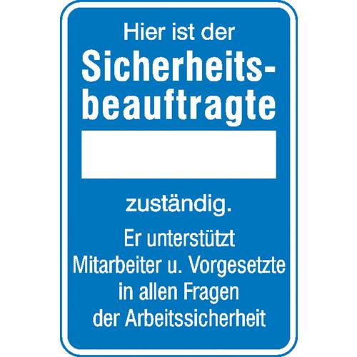 SafetyMarking 11.0728 Aushang Sicherheitsbeauftragte Aluminium (B x H) 200 mm x 300 mm 1 St.