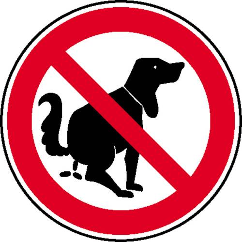 Thumbnail - Verbotsschild Hier kein Hundeklo Folie selbstklebend (Ø) 100 mm 1 St.