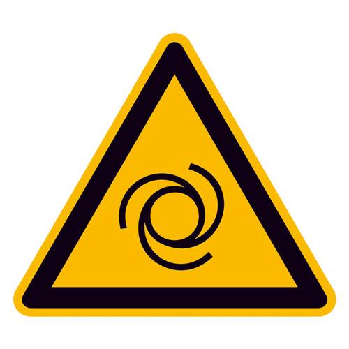 Warnschild Automatischer Anlauf Folie selbstklebend 50 mm ISO 7010 10 St.