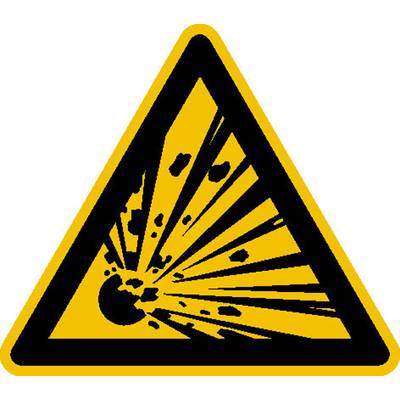 Warnschild Explosionsgefährliche Stoffe Folie selbstklebend   200 mm ISO 7010 1 St.