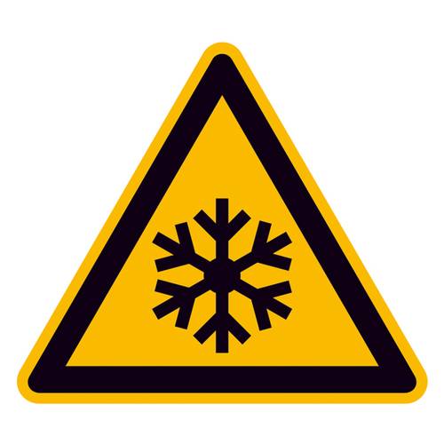 Warnschild Niedrige Temperatur/Frost Folie selbstklebend 25 mm ISO 7010 44 St.