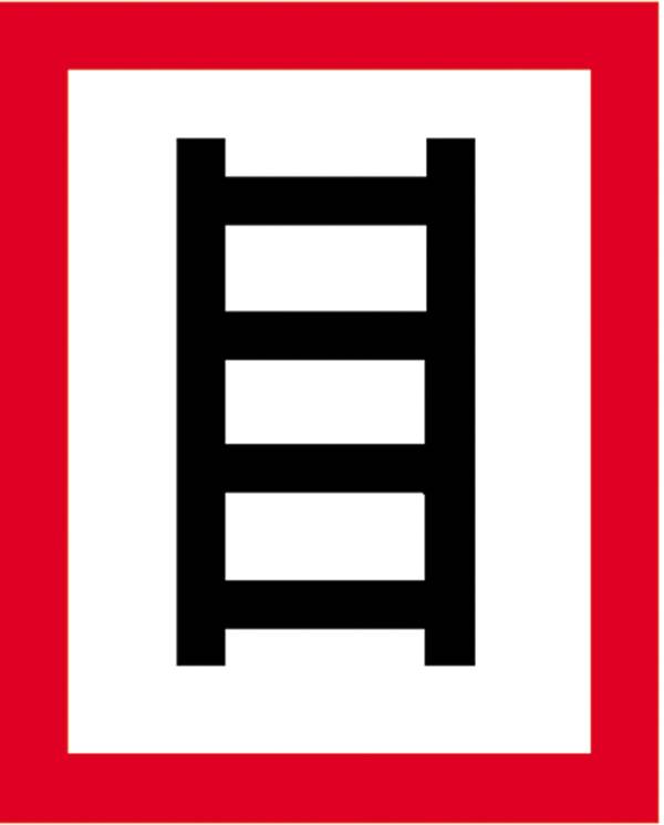 SafetyMarking 11.2692 Hinweisschild Geeignete Stelle zum Anleitern Aluminium (B x H) 200 mm x 250 mm    1 St.