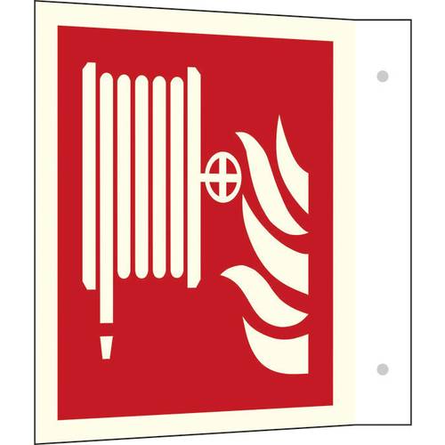 Brandschutzschild Löschschlauch Aluminium (B x H) 200 mm x 200 mm ISO 7010 1 St.