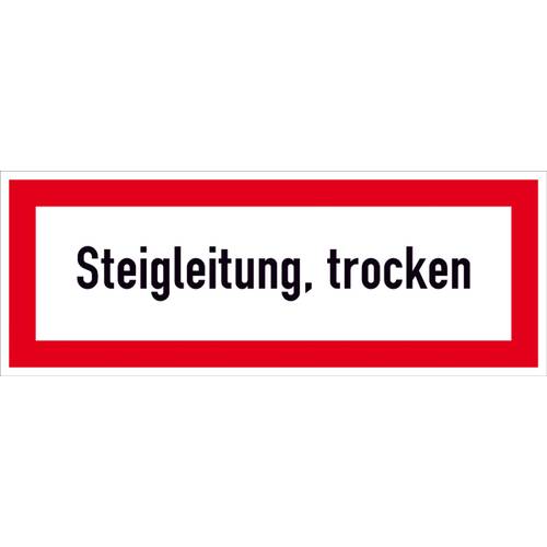 SafetyMarking 21.2619 Hinweisschild Steigleitung, trocken Folie selbstklebend (B x H) 297 mm x 105 mm 1 St.