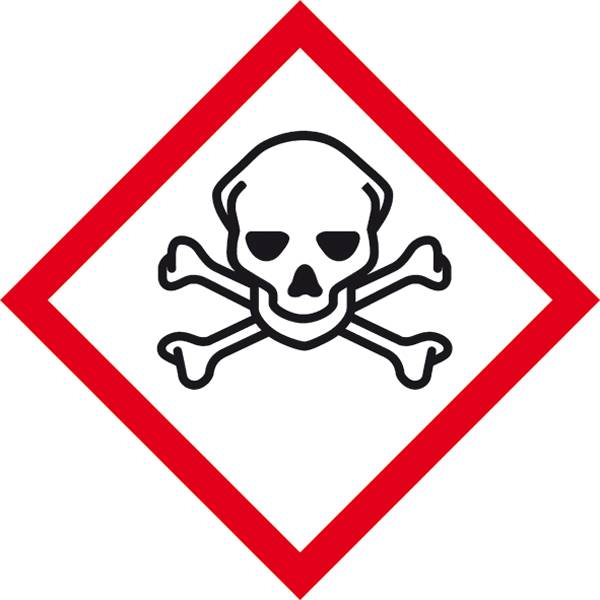 SafetyMarking 21.B1026 GHS-Gefahrenpiktogramm 06 Totenkopf Folie selbstklebend (B x H) 200 mm x 200 mm    1 St.