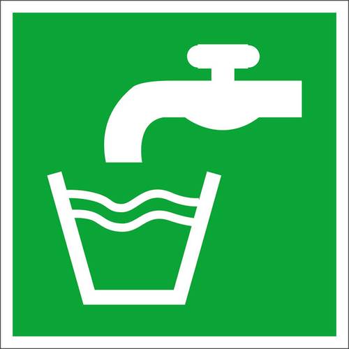 Fluchtwegschild Folie Trinkwasser SafetyMarking 38.A2095 (B x H) 100 mm x 100 mm ISO 7010 1 St.