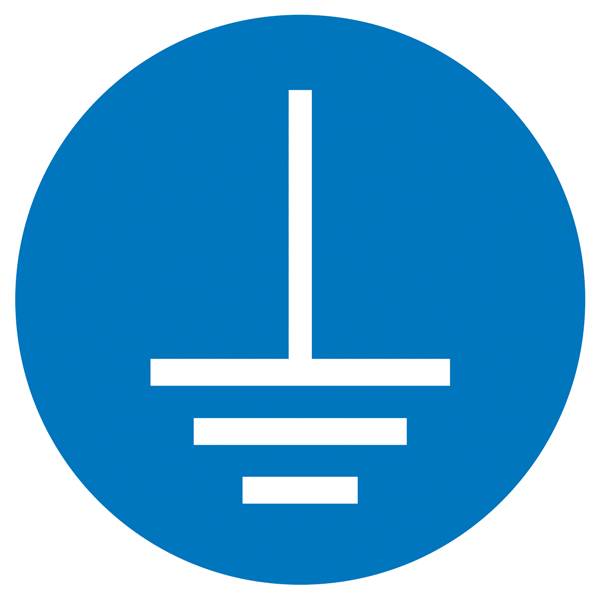 Gebotsschild Vor Benutzung erden Folie selbstklebend (Ø) 100 mm ISO 7010 1 St.